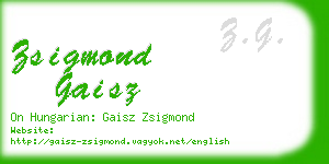 zsigmond gaisz business card